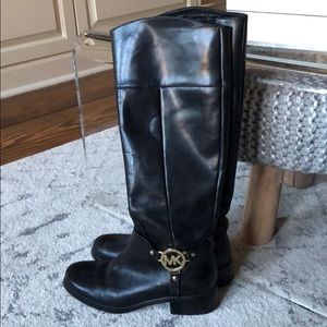 Michael Michael Kors Black Leather Boots